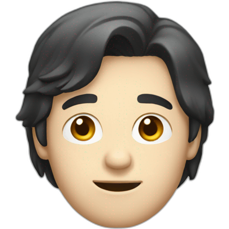 white guy in a laptop with black hair emoji