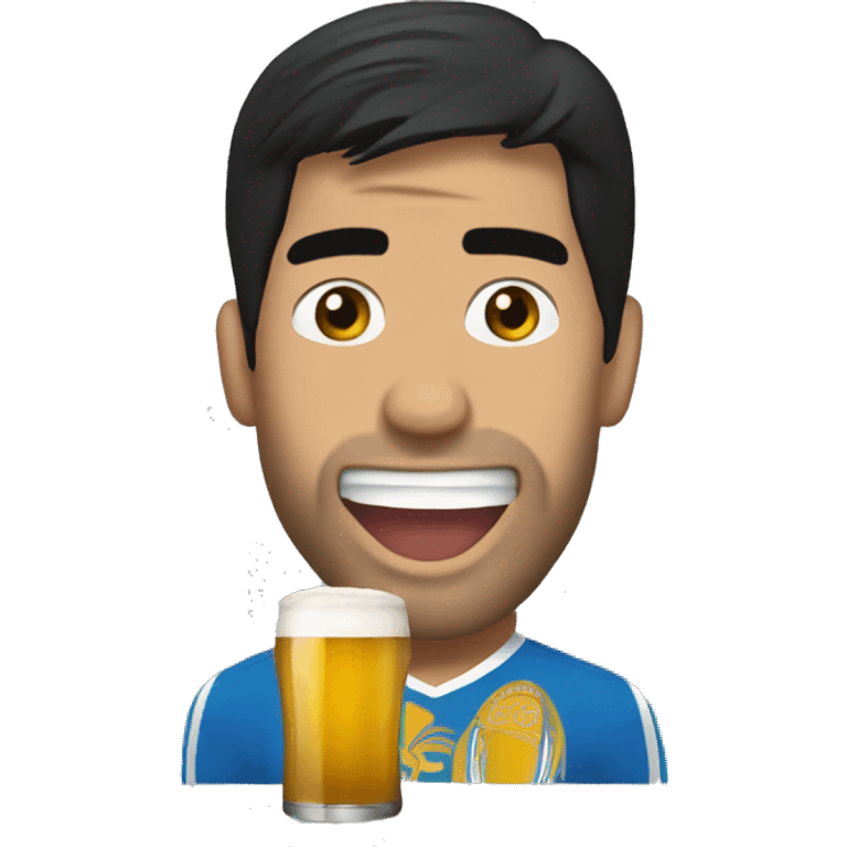 Luis Suárez drink beer emoji