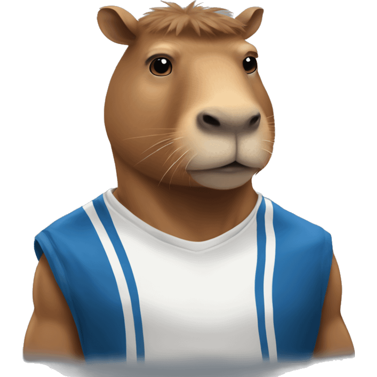 human an muscular capybara looking like ronaldo emoji