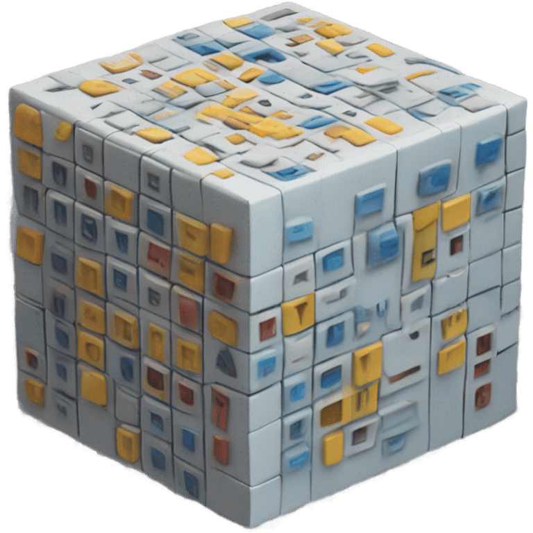 data digital cube emoji