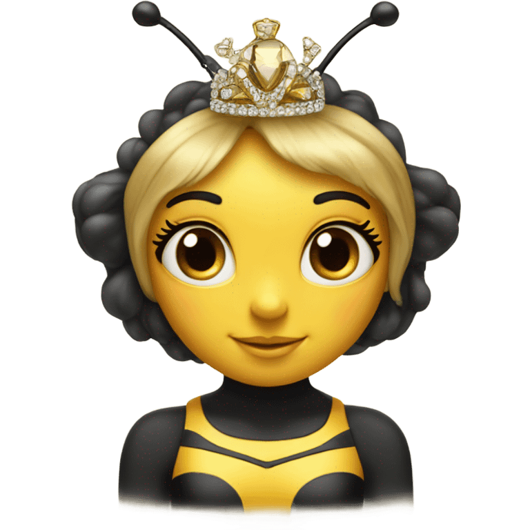 Bumble bee with tiara emoji