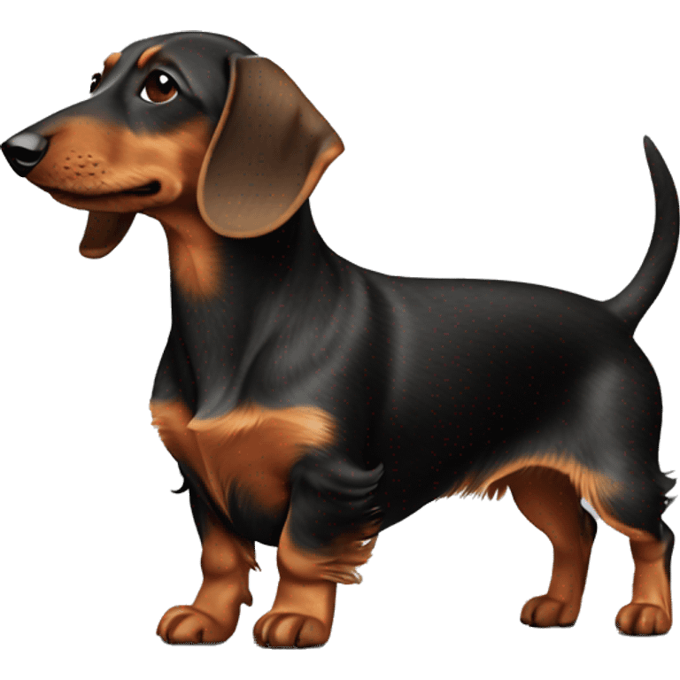 wirehaired dachshund profile entité body emoji