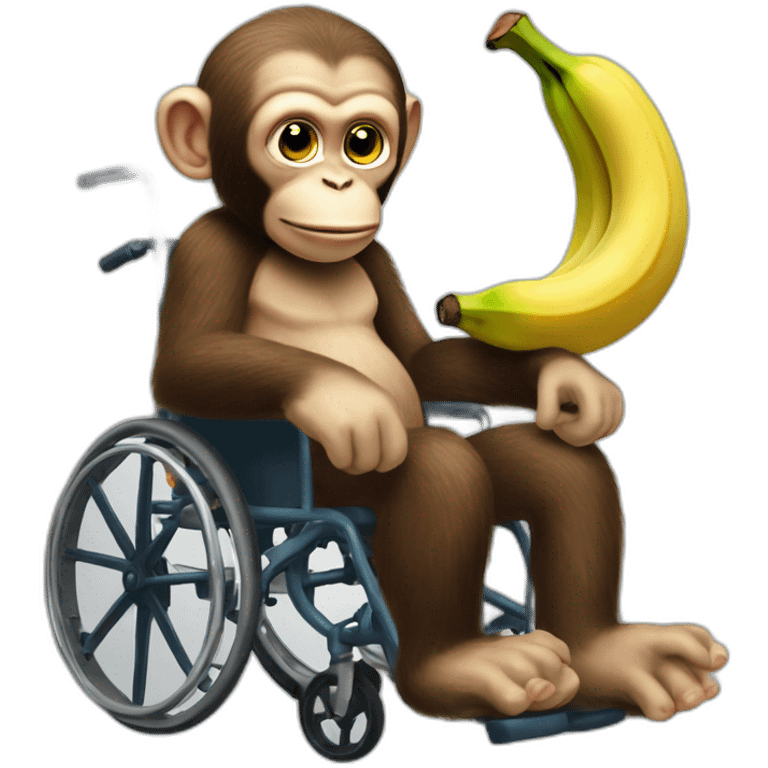 monke vladimir putin monkey banana wheelchair emoji