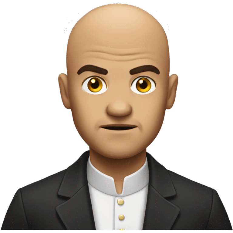 preacher angry with bald spot emoji