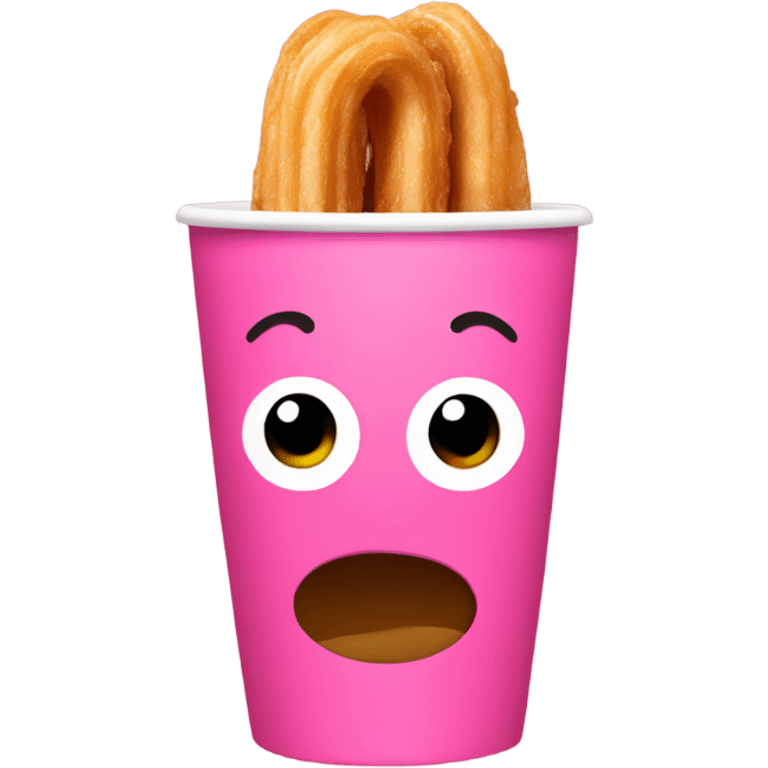 Churros in pink cup emoji