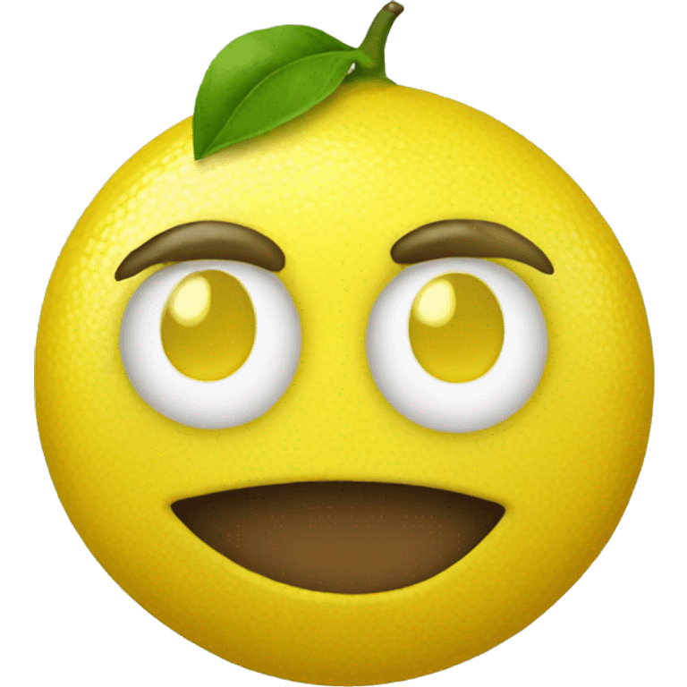 Lemony with a face emoji