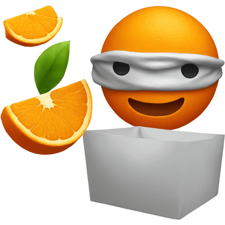 And orange with a face emoji