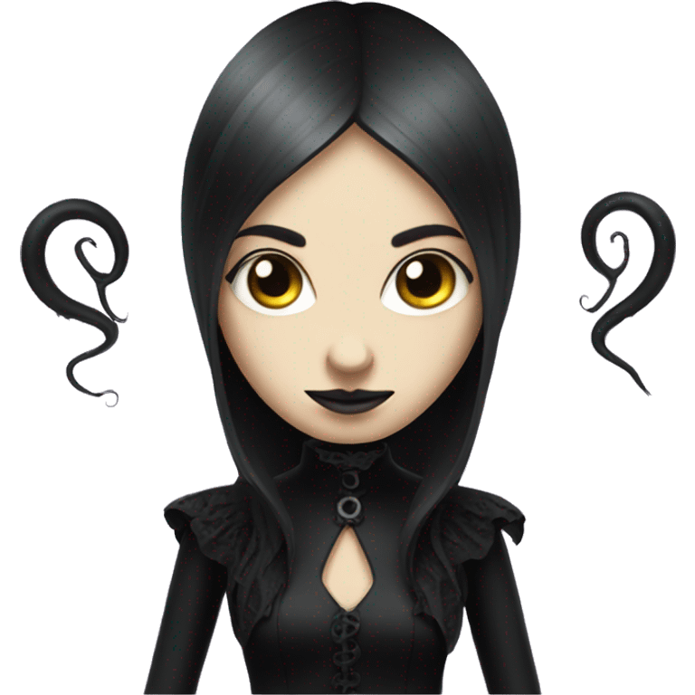 Goth lady with tentacles emoji