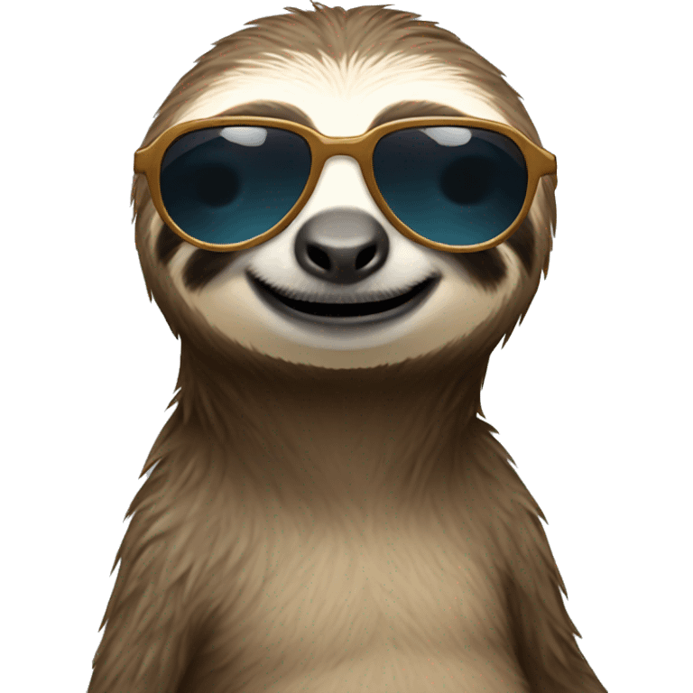 Sloth wearing sunglasses  emoji