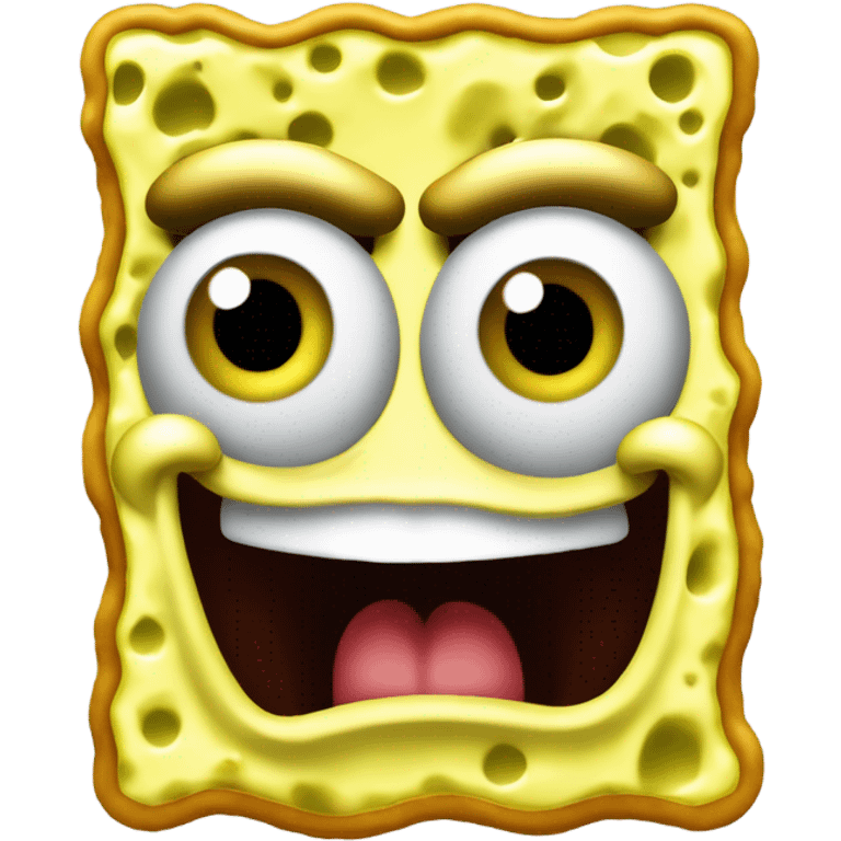 SpongeBob biting lip emoji