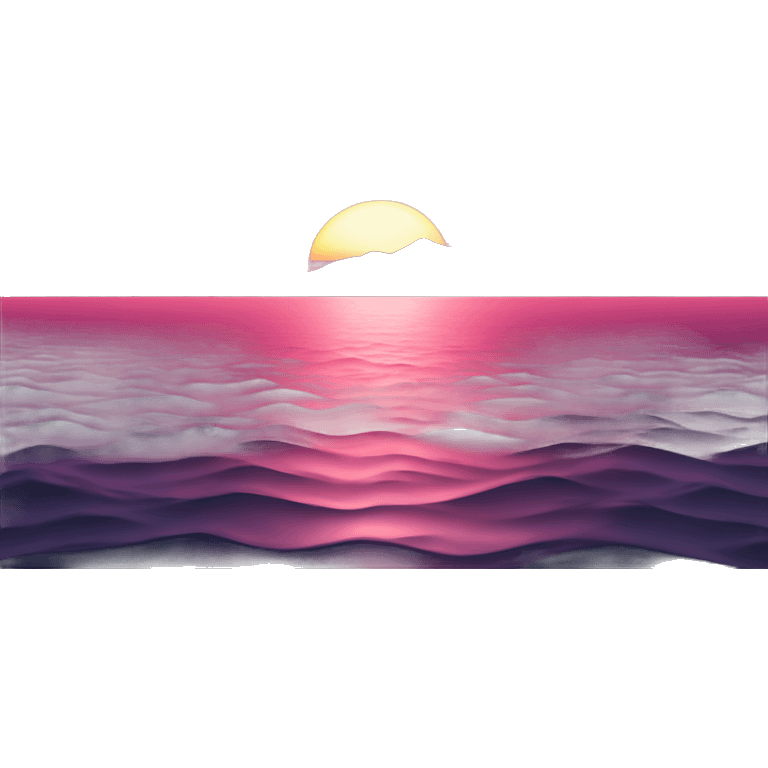 Maroon and pink sunset over ocean emoji