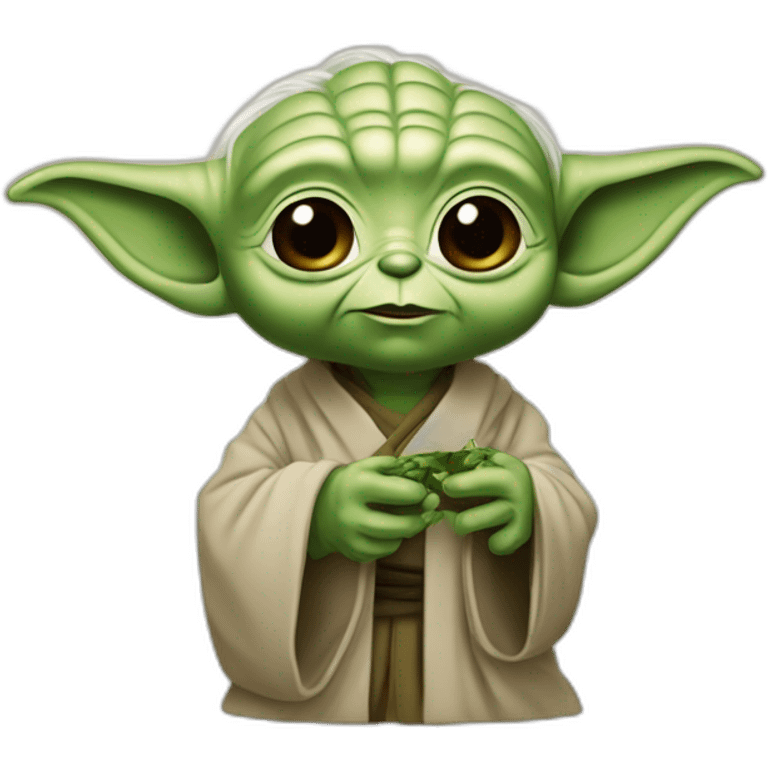 yoda qui fait un doigt d'honneur emoji