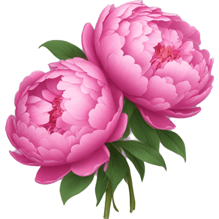 pink bouquet of peonies  emoji