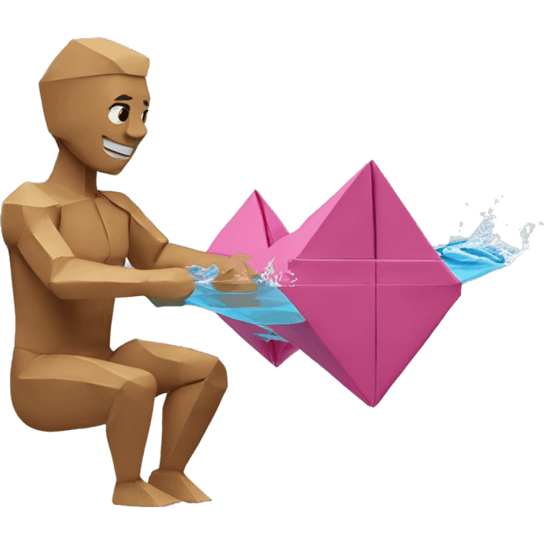 origami man swimming breaststroke emoji