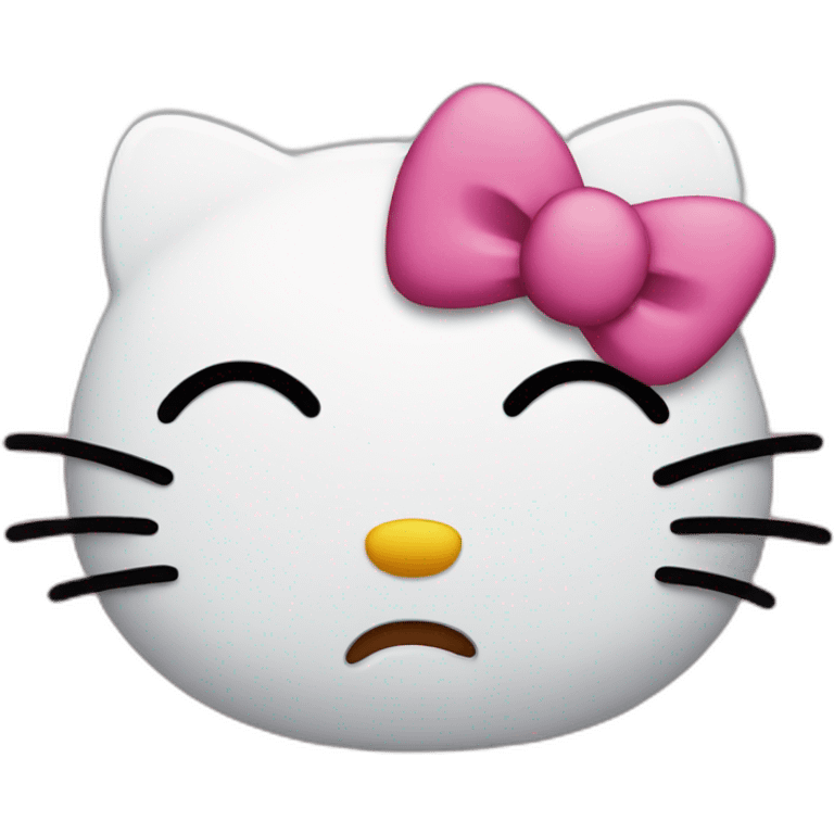 Hello kitty frowning emoji