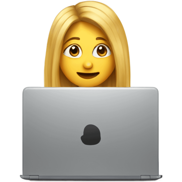 hair  behind  laptop emoji