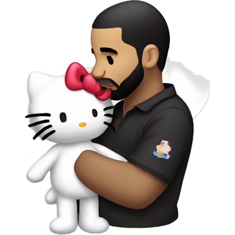 drake hugging hello kitty  emoji