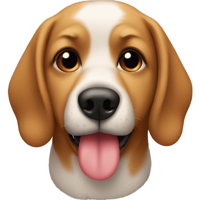 dog with mouth kissing emoji