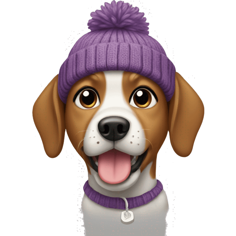 dog wearing a beanie emoji