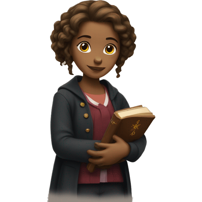 Hermione is holding a book. emoji