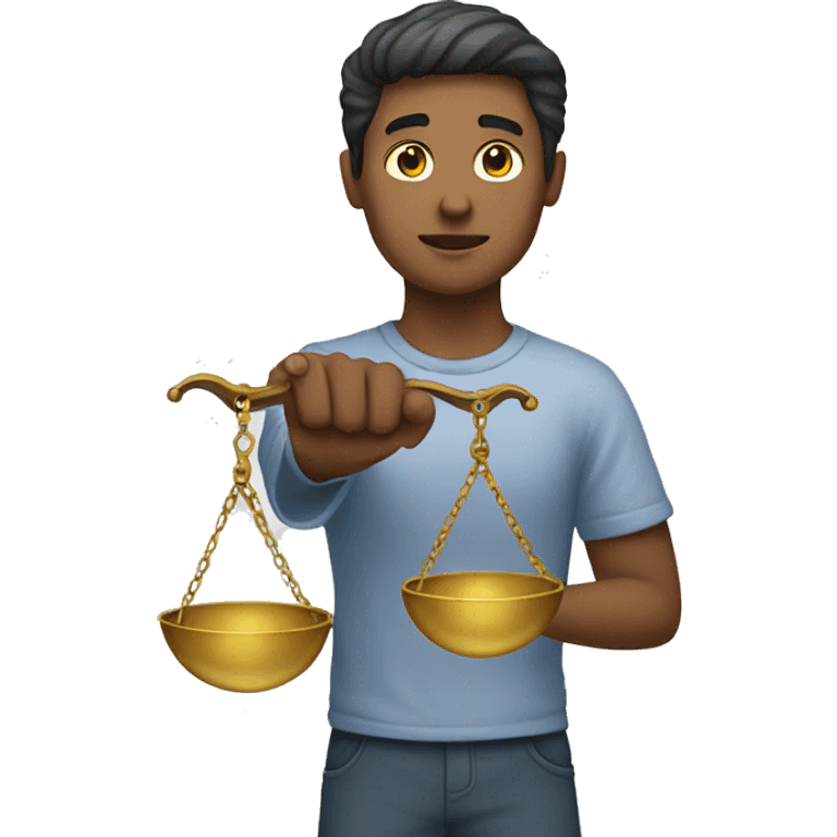 a person holding scales emoji