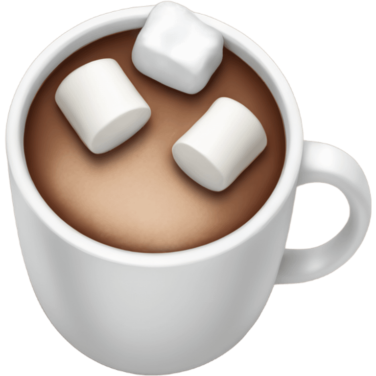 brown hot chocolate mug with marshmallows emoji