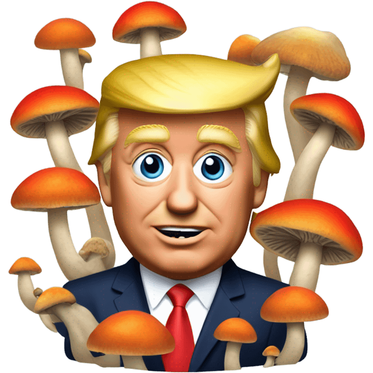 Donald trump on mushrooms emoji