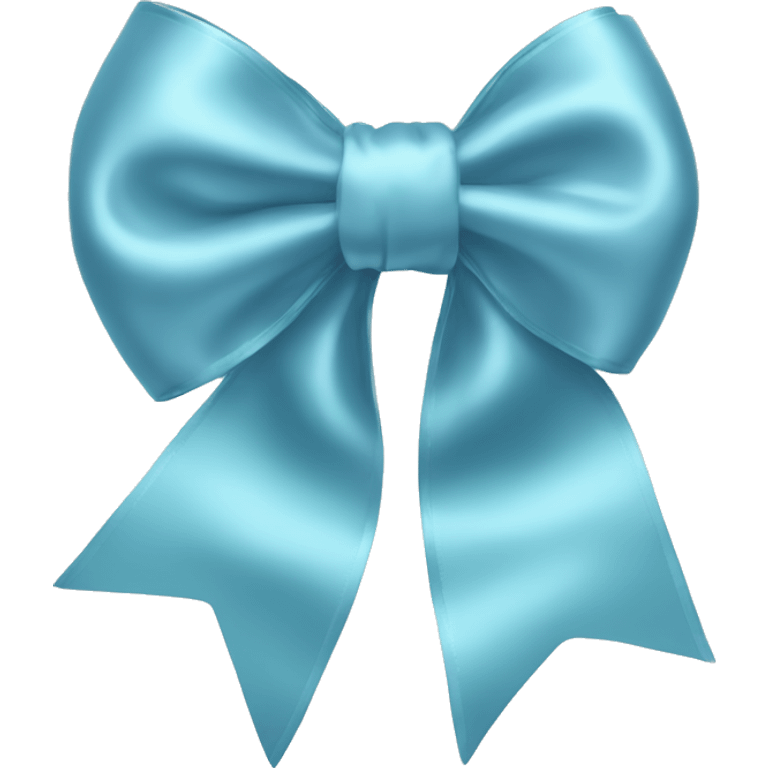 Light blue satin bow  emoji