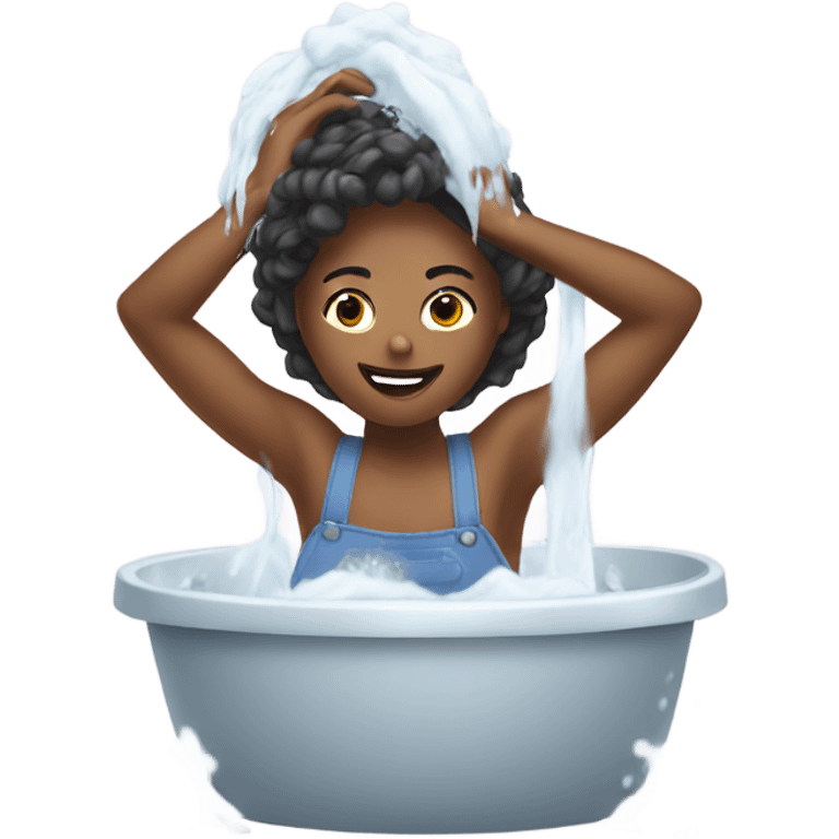 Washing hair girl emoji