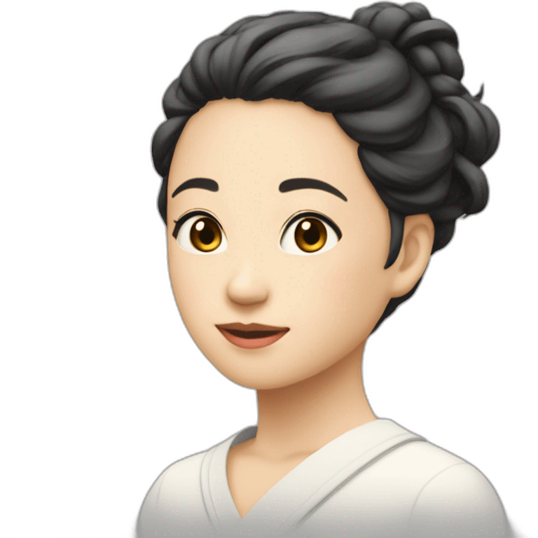 大人の女性・セミロングヘア・黒髪 emoji