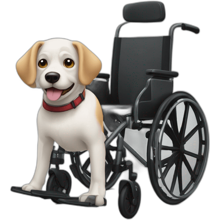 Chien en fauteuil roulant emoji