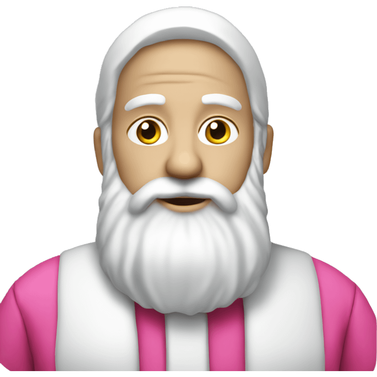 White Santa Claus with pink suit emoji