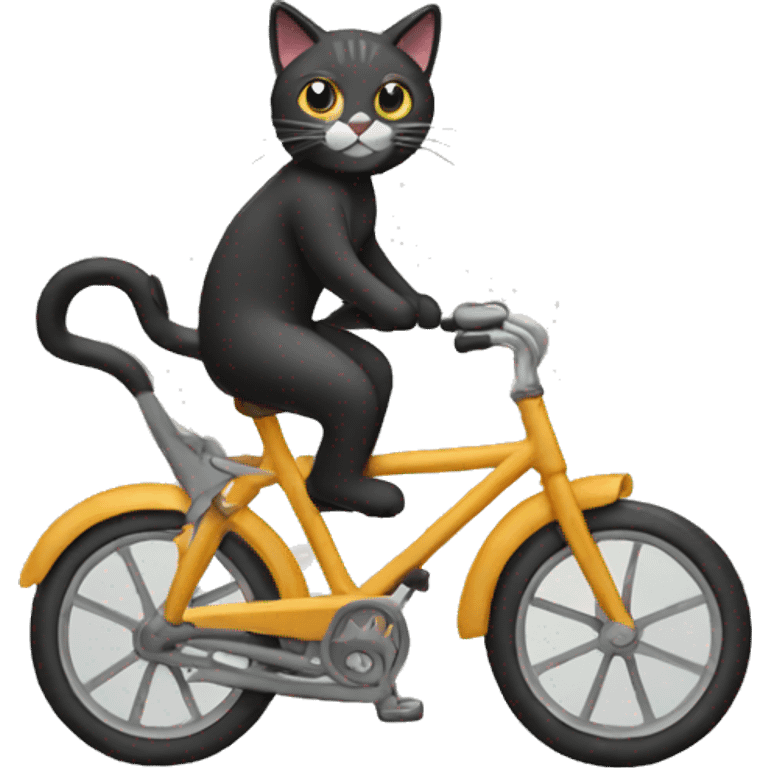 Create a cat riding a cycle emoji emoji