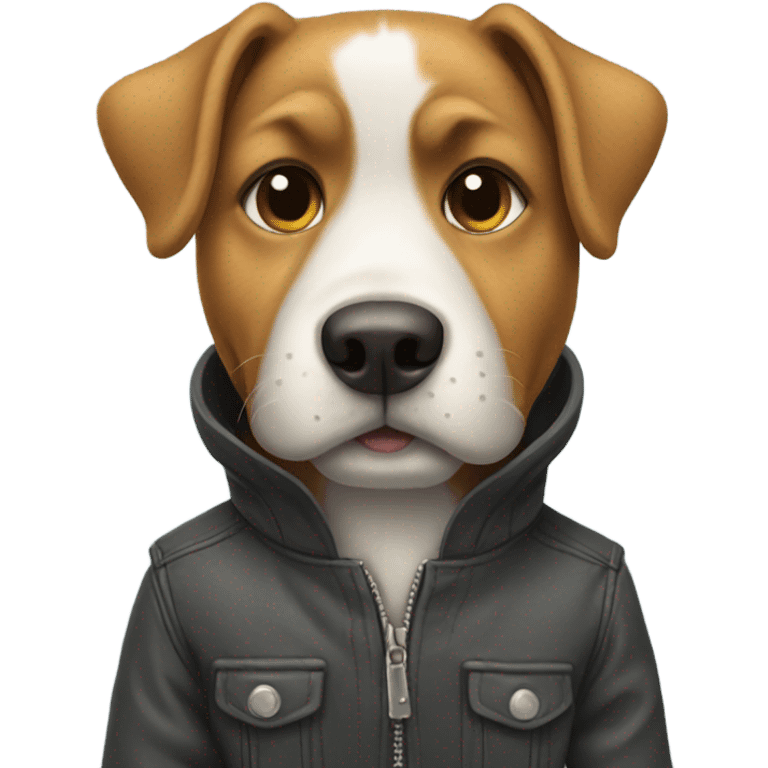 a dog using a jacket  emoji