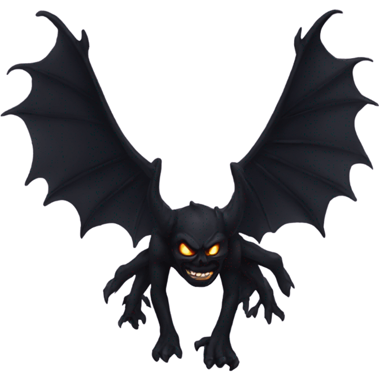 Black demon wings emoji