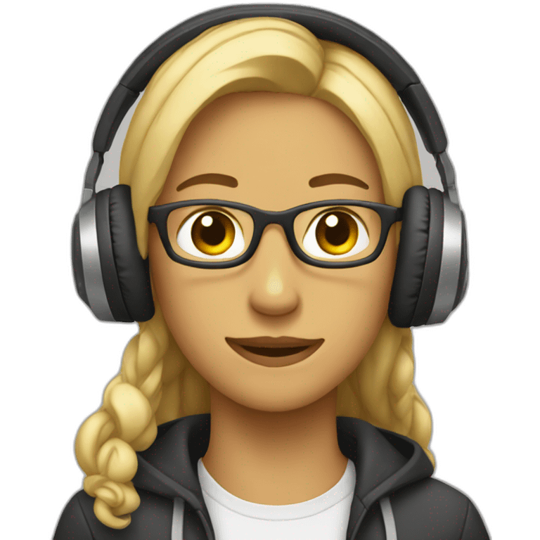 person with headphones emoji