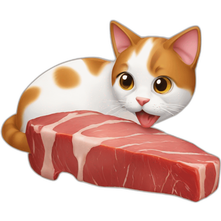 cat eat meat emoji