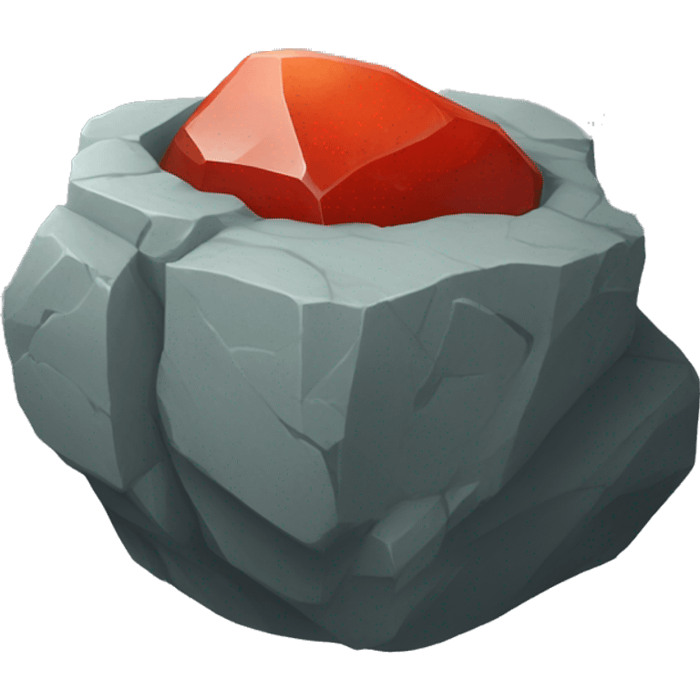 piedra roja emoji