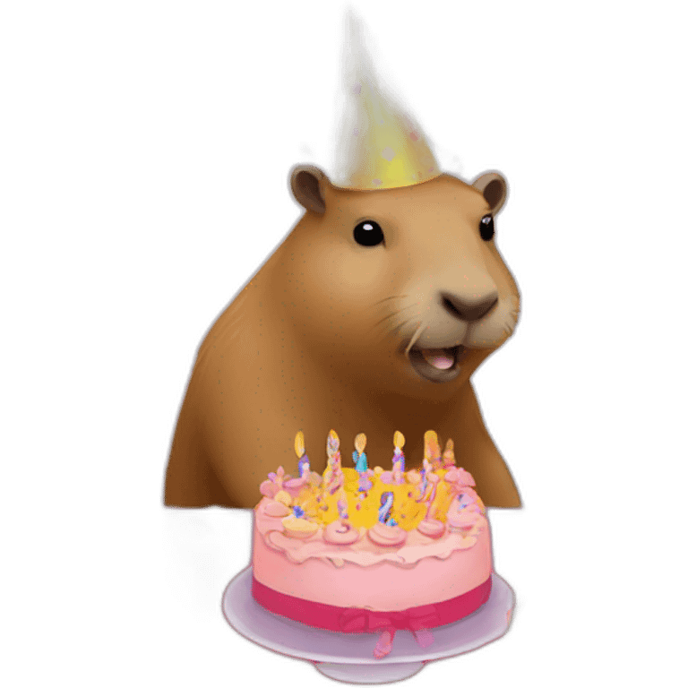 capybara birthday party emoji