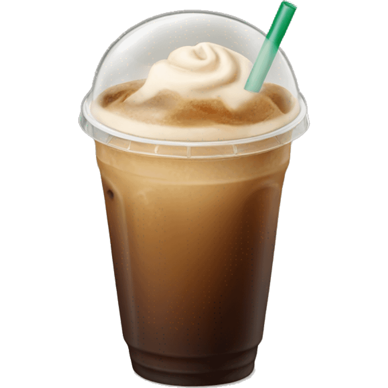 Starbuck ice coffee with ice cubes emoji