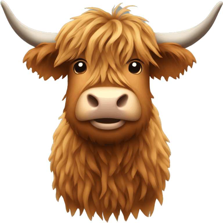 Highland cow wearing pullover emoji