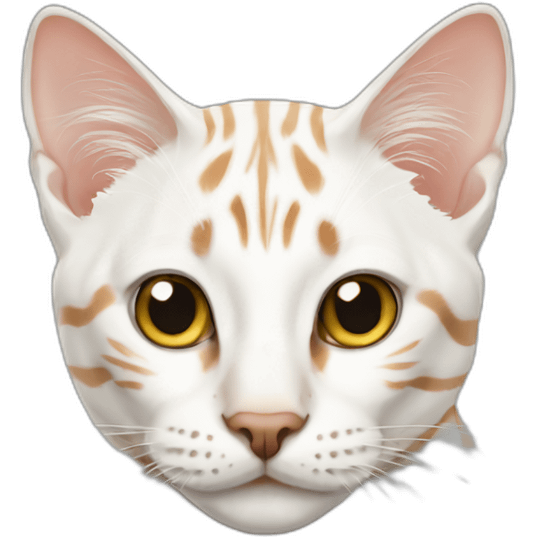 Albino bengal cat emoji