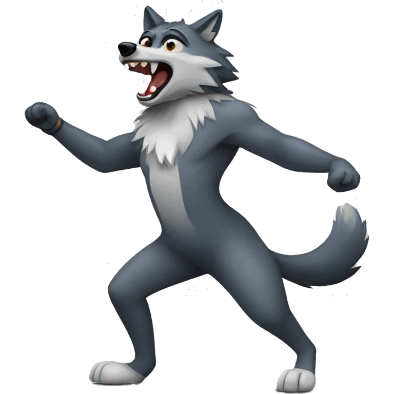 dancing wolf emoji