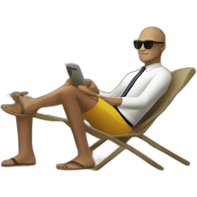 Agent 47 on vacations emoji