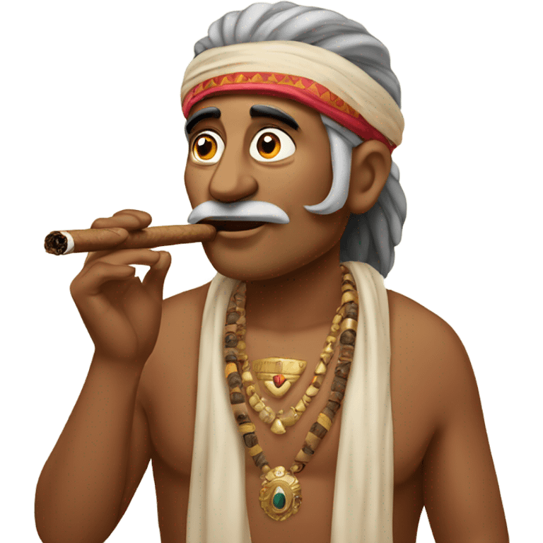 Indian smoking cigar emoji