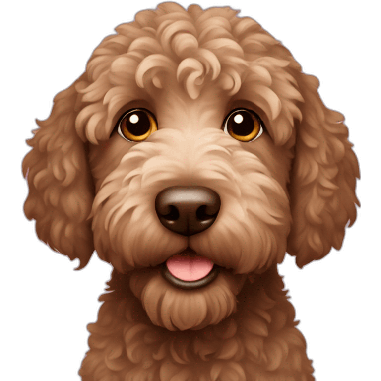 Brown Labradoodle emoji