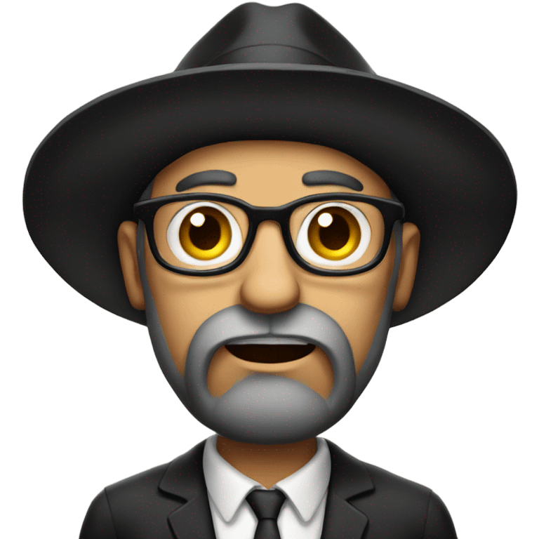 A Rabbi who appears displeased emoji