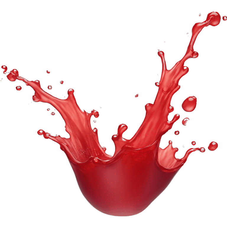 Red water splash emoji