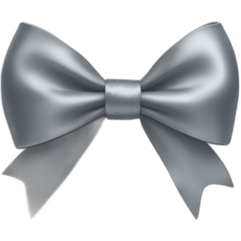 grey satin bow emoji