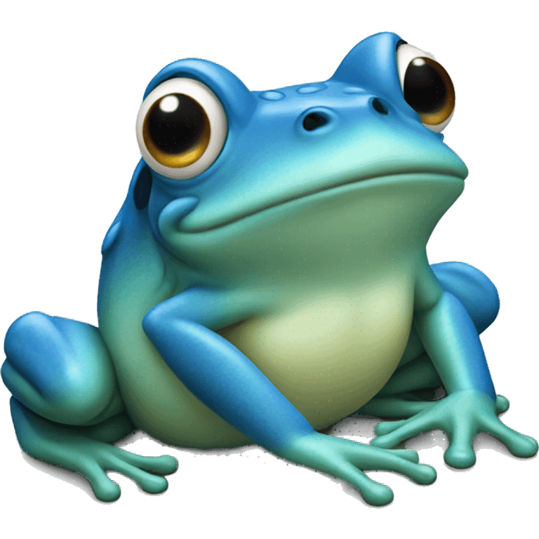 blue frog emoji